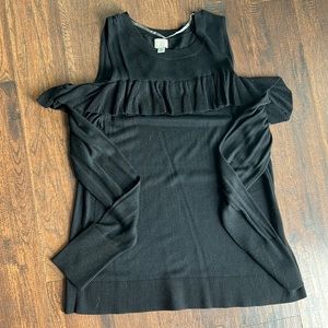 A New Day Sweater. Cold shoulder black XL